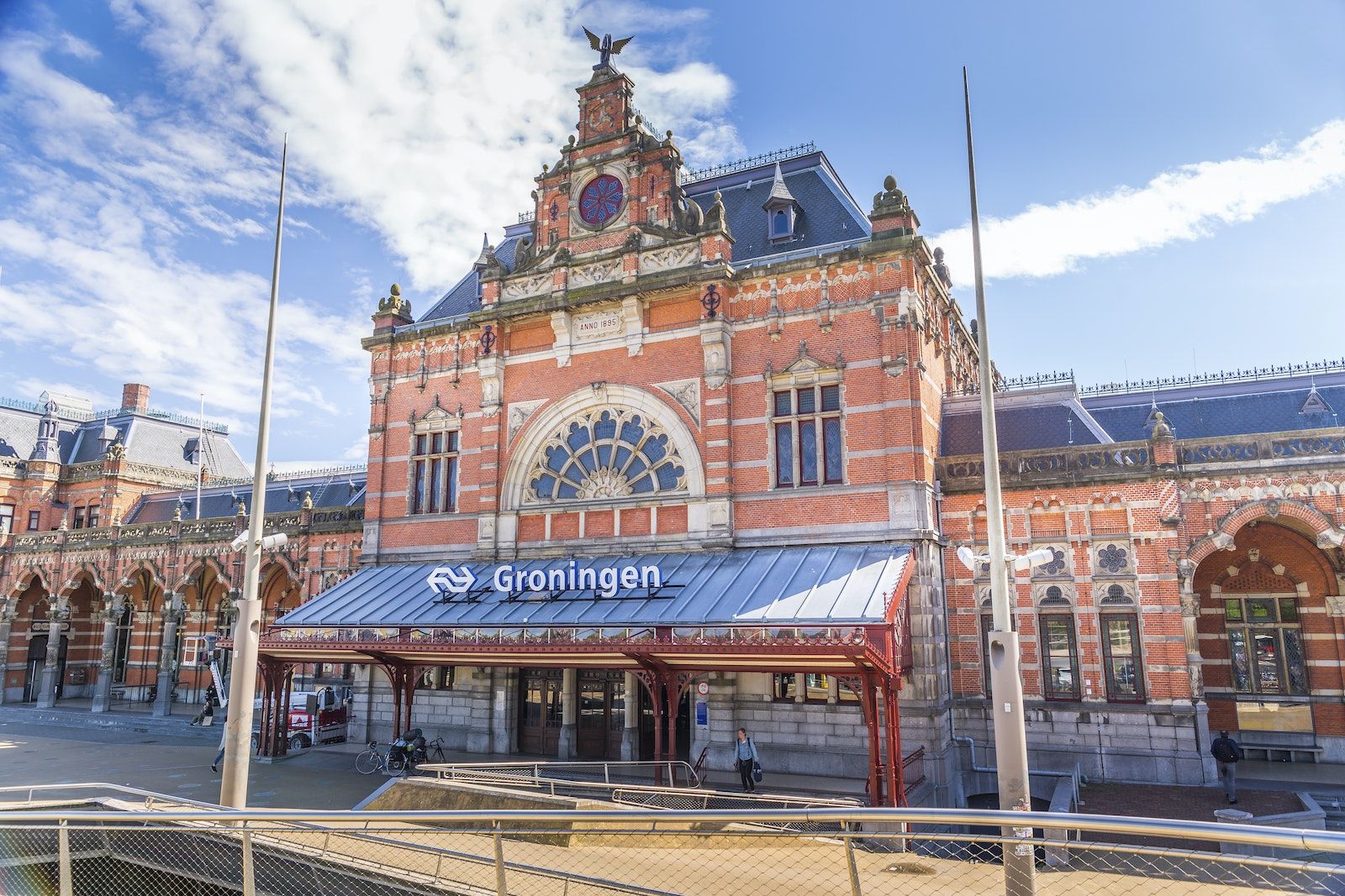 The Groningen Railway Station Building in Netherlands