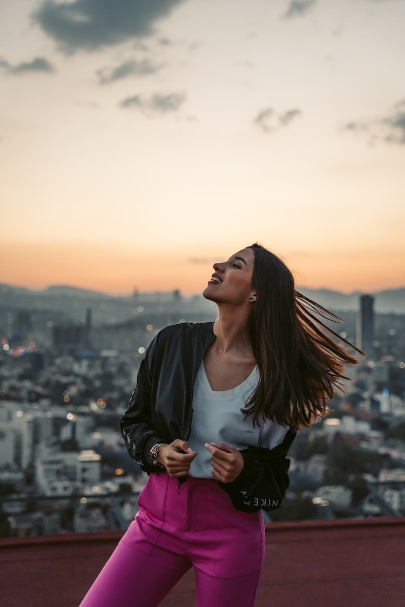 Portrait of Woman with City behind